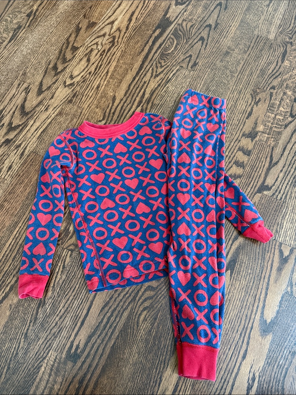 Kids Red and Blue XOXO Pajama Set